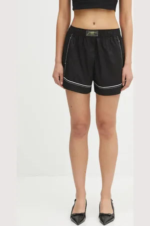 Ganni Szorty bawełniane Cotton Poplin Elasticated damskie kolor gładkie high waist W0504