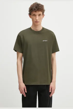 Carhartt T-shirt bawełniany S/S Script Embroidery T-Shirt męski kolor gładki I030435.2QHXX