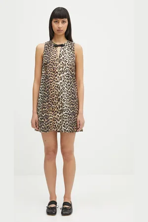 Ganni Sukienka Duchesse Nylon Mini kolor mini rozkloszowana W0474