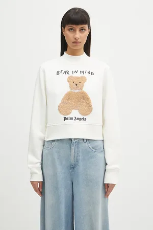 Palm Angels Bluza bawełniana Bear In Mind Crew damska kolor z aplikacją PWBA016S25FLE0030360