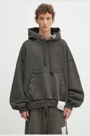 Maison Mihara Yasuhiro Bluza bawełniana Amateur Sewn Wide Back Hoodie męska kolor z kapturem gładka A14HD522
