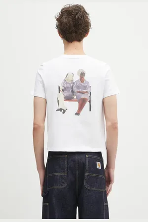 J.W.Anderson T-shirt bawełniany Anchor Embroidery Back Print męski kolor z nadrukiem JT0269.PG1510.001