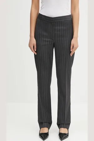 J.W.Anderson Spodnie wełniane Straight Leg Tailored damskie kolor proste high waist TR0400.PG1695.945