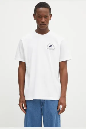 Sporty & Rich T-shirt bawełniany Polo Club kolor z nadrukiem TO043612252WH01