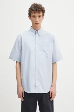 Carhartt Koszula bawełniana S/S Braxton Shirt męska kolor relaxed z kołnierzykiem button-down I031454.1ONXX