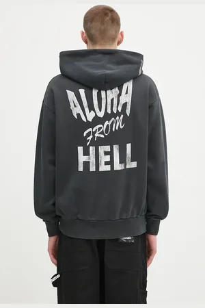 ARIES Bluza bawełniana Faded Aloha From Hell Hoodie kolor z kapturem z nadrukiem AR2001303