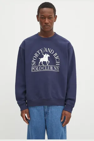 Sporty & Rich Bluza bawełniana Polo Club kolor z nadrukiem ST071612252BL106