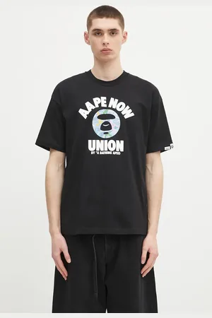 AAPE T-shirt bawełniany Basic męski kolor z nadrukiem AAPTEM1643XXO