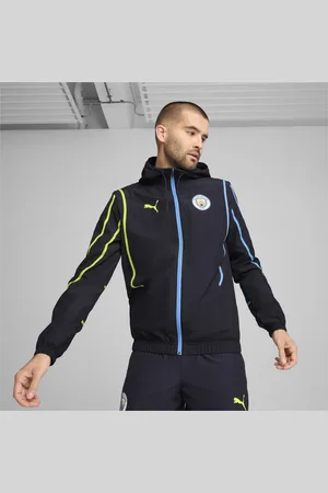 PUMA Męska kurtka przedmeczowa z tkaniny Manchester City