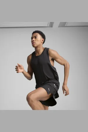 PUMA Męska siateczkowa koszulka bez rękawów do biegania z grafiką