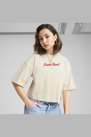 PUMA Damska koszulka oversize PREMIUM ESS z grafiką