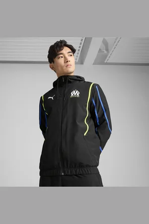 PUMA Męska kurtka z tkaniny Olympique de Marseille FASTER
