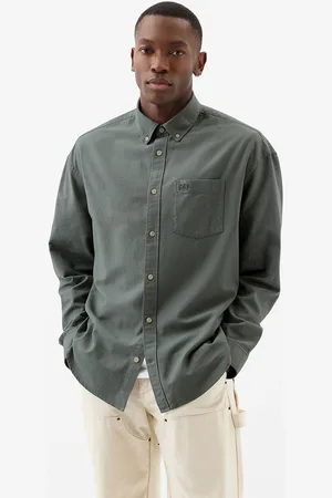 GAP Koszula Longsleeve Standard-Fit Oxford Logo Shirt S