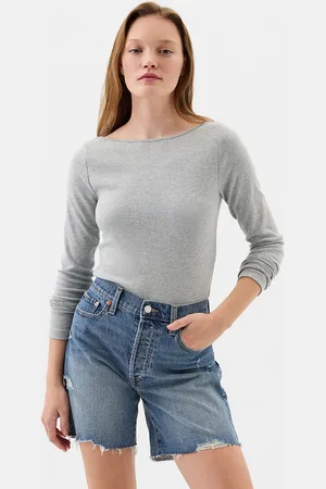 GAP Top Longsleeve Bateau Neck Modal Top XXS