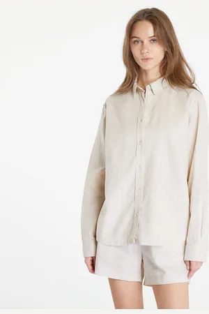 Urban classics Koszula Ladies Linen Mixed Oversized Shirt L