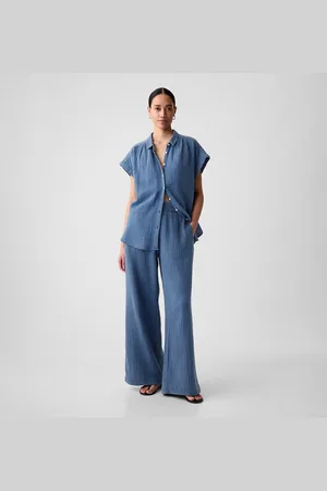 GAP Spodnie Gauze Wide Leg Pants XS