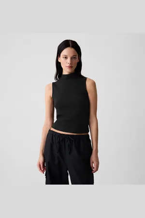 GAP Top Sleeveless Modal Mock Neck XXS