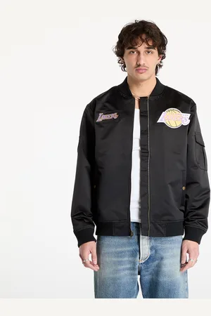 Mitchell & Ness Kurtka NBA Team Leader Satin Vintage Logo Lakers Bomber XL
