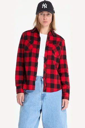 Urban classics Koszula Ladies Turnup Checked Flanell Shirt / XS