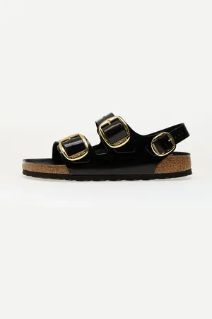 Birkenstock Trampki Milano Big Buckle Natural Leather Patent EUR 37