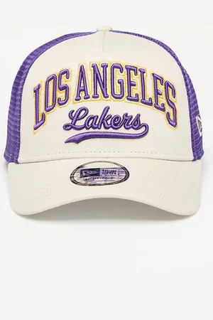 New Era Czapka Los Angeles Lakers NBA Script 9FORTY E-Frame Trucker Adjustable Cap Universal