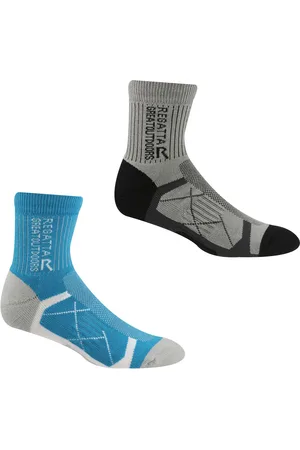 Regatta Damskie Skarpety Outdoorowe Ladies 2-pak Szaro-niebieski