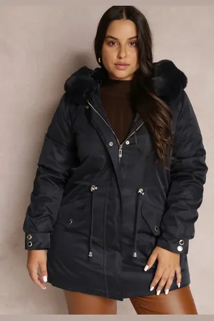 Renee Granatowa Kurtka Parka Nylonowa Mivo