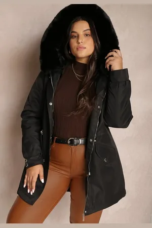 Renee Czarna Kurtka Parka Nylonowa Mivo