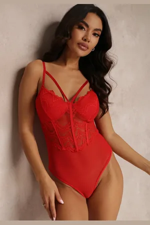 Renee Czerwone Body Koronkowe Derva