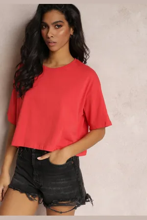 Renee Krótki T-shirt Oversize z Krótkim Rękawem Tiloyea