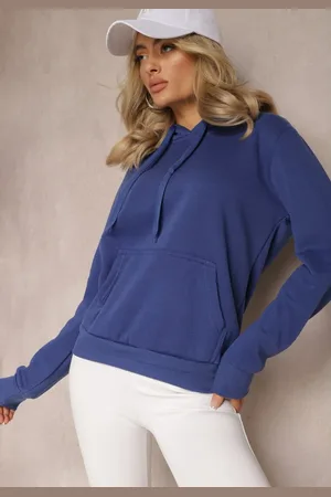 Renee Granatowa Bluza z Kapturem Corbetes