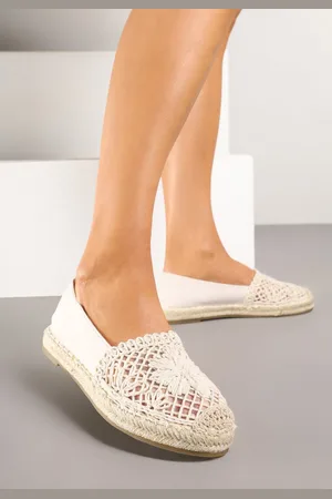 Renee Beżowe Espadryle z Ażurową Cholewką i Plecionką Sdivena