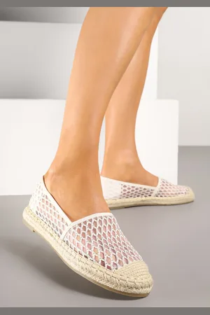 Renee Beżowe Espadryle z Siateczkową Cholewką i Plecionką Lillevi