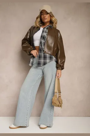 Renee Jasnoniebieskie Jeansy Wide Leg High Waist Sesionis