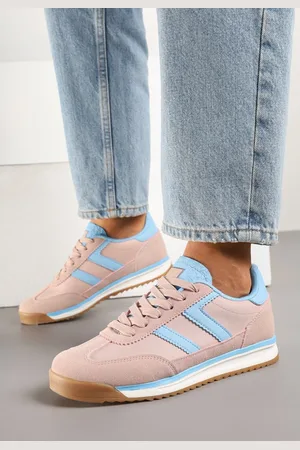 Renee Różowo-Niebieskie Sneakersy z Geometrycznym Wzorem Eravania