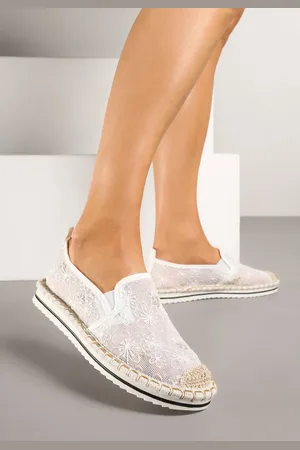 Renee Białe Espadryle z Ozdobną Plecionką Eranoria