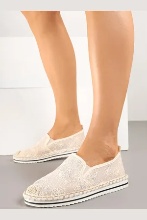 Renee Beżowe Espadryle z Ozdobną Plecionką Eranoria