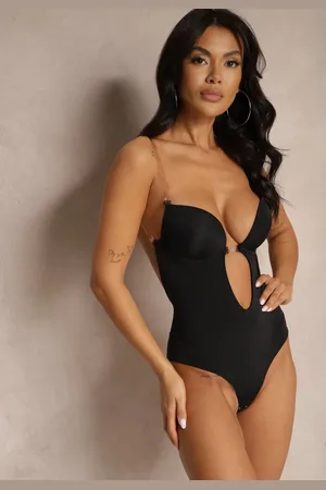 Renee Czarne Modelujące Body z Usztywniany Miseczkami na Regulowanych Ramiączkach Pinnessa
