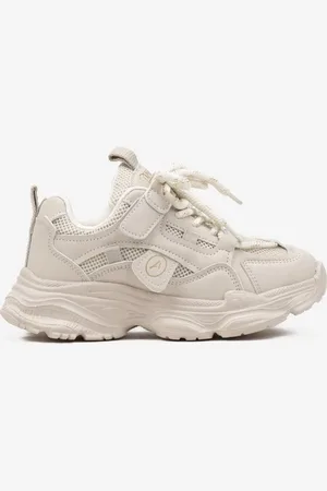 Renee Beżowe Buty Sportowe Sneakersy na Grubej Podeszwie w Stylu Streetwearowym Zelriti