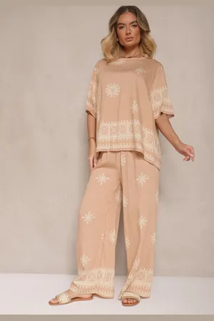 Renee Komplet Oversize z Bluzką i Luźnymi Spodniami w Stylu Boho Ronivara