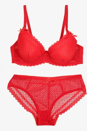 Renee Komplet z Koronki Regulowany Biustonosz Full Cup oraz Majtki Figi Irialynne