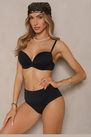 Renee Czarne Basicowe Bikini Biustonosz i Majtki Figi Natonea