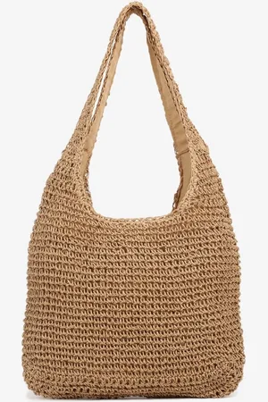 Renee Ciemnobeżowa Torebka Typu Shopper z Plecionki Felevera