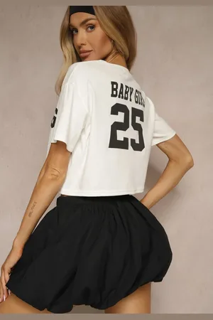 Renee Krótki T-shirt z Bawełny o Kroju Oversize Zarvela