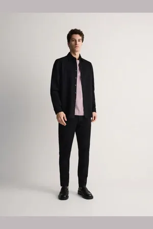 Reserved Gładka koszula slim fit z wiskozą