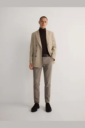 Reserved Spodnie chino slim w kratę