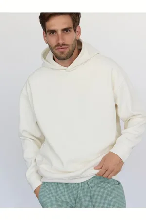 Reserved Gładka bluza z kapturem