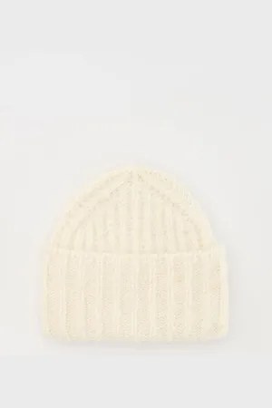 Reserved Czapka beanie z domieszką wełny