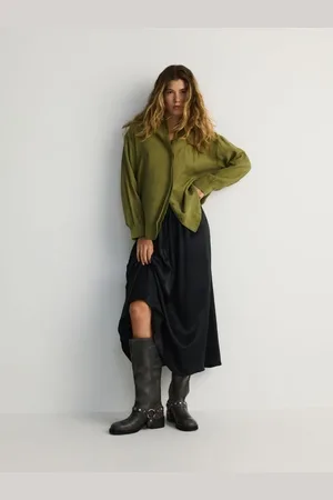 Reserved Satynowa spódnica maxi
