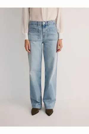Reserved Jeansy straight z kieszeniami